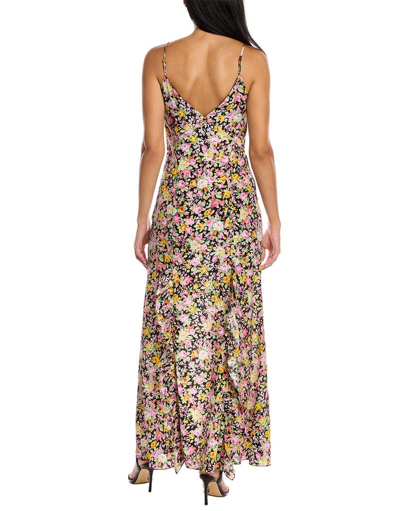 Les Rêveries Les Rêveries Ruffle Cami Silk Maxi Dress