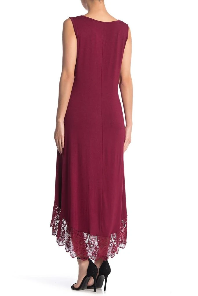 strapless open back dress Happy Clothing Gemini Red Drop Waist Mesh Maxi Dress