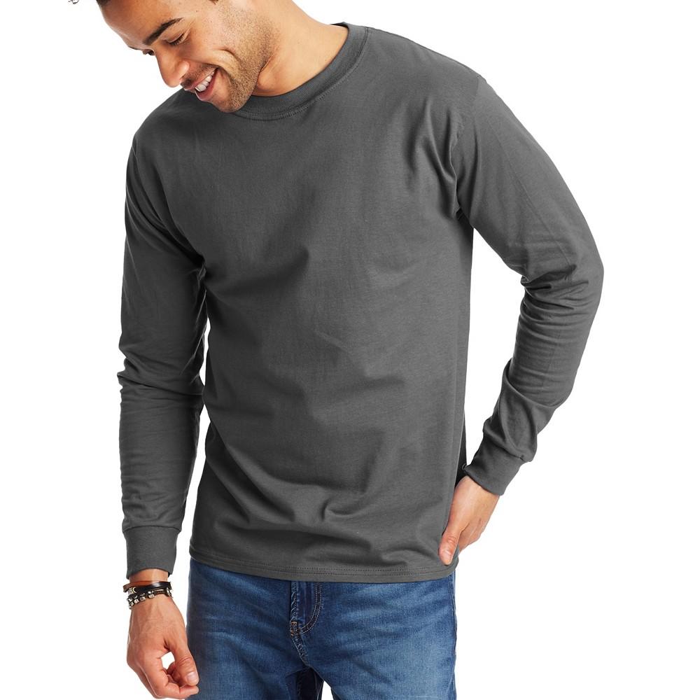 Hanes Beefy-T Unisex Long-Sleeve T-Shirt, 2-Pack