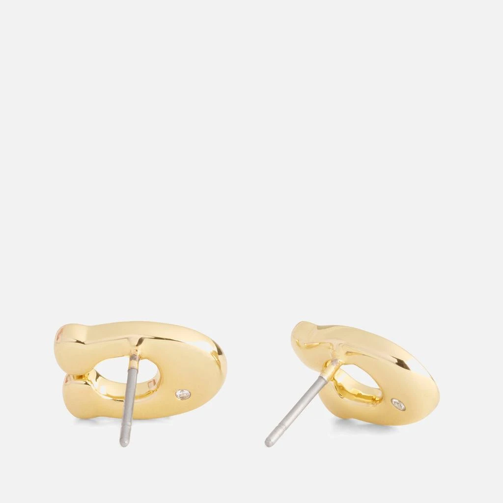 Coach Coach Signature Pavé C Gold-Tone Stud Earrings 4