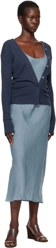 Baserange Blue Tav Snaps Cardigan 4