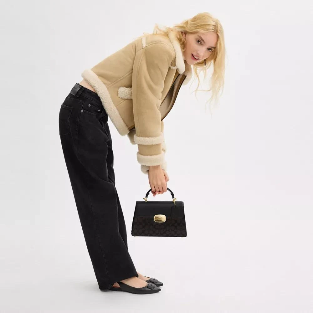 Coach Eliza Top Handle Bag In Signature Canvas 3