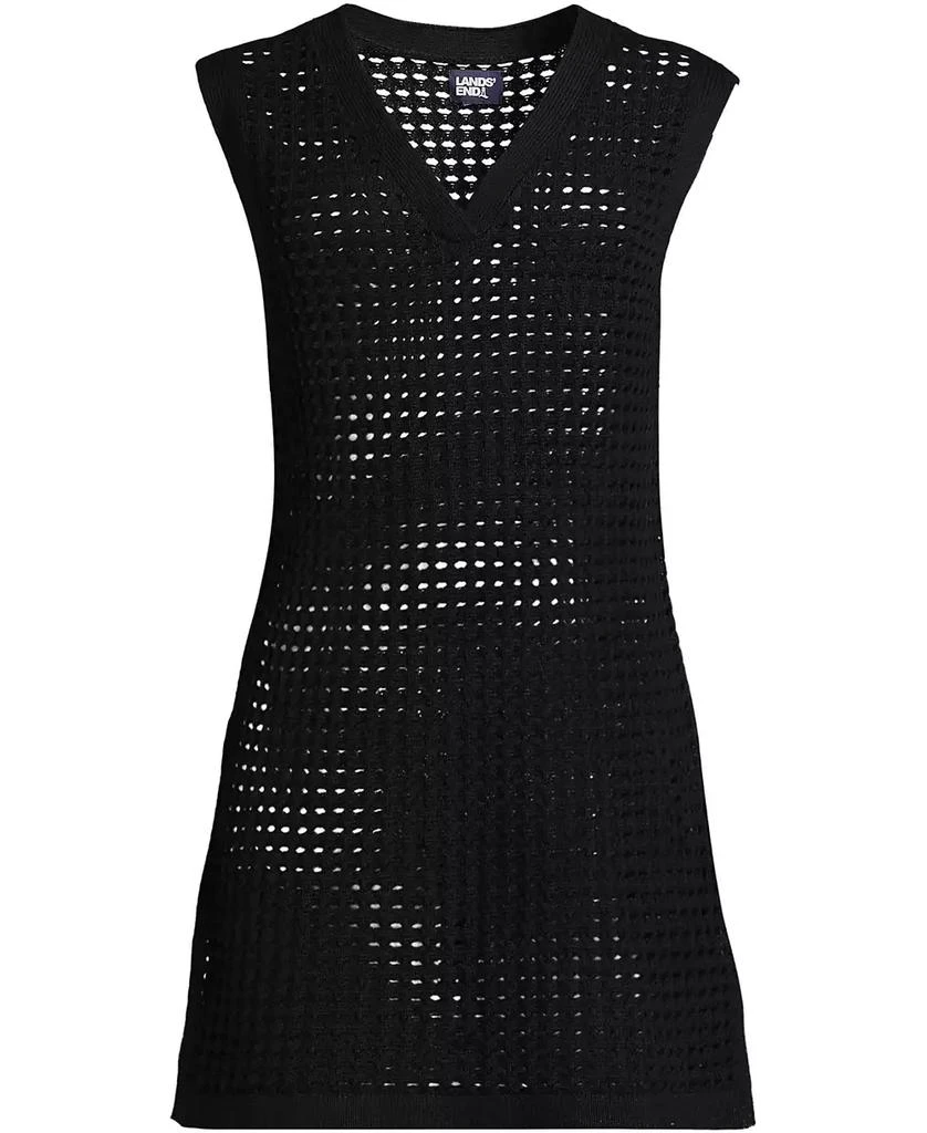 Lands
End Women
s Open Knit Cover-up Dress 3