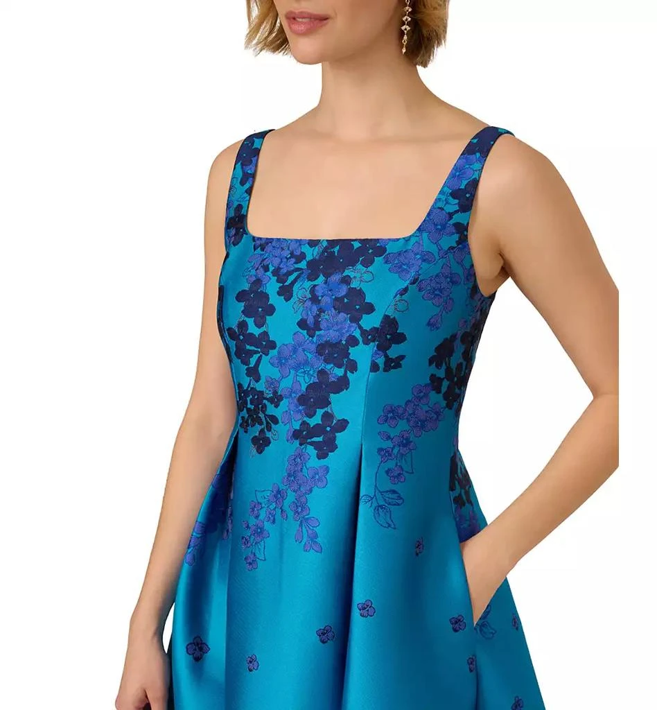 Adrianna Papell Women's Jacquard Fit & Flare Dress 4