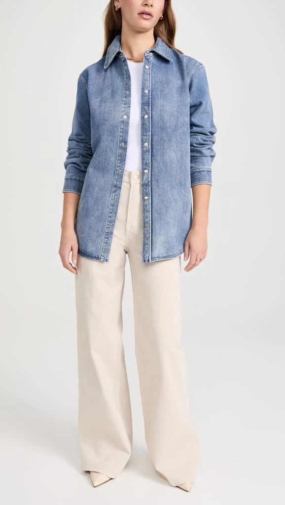 Tibi Classic Wash Denim Easy Shirt 8