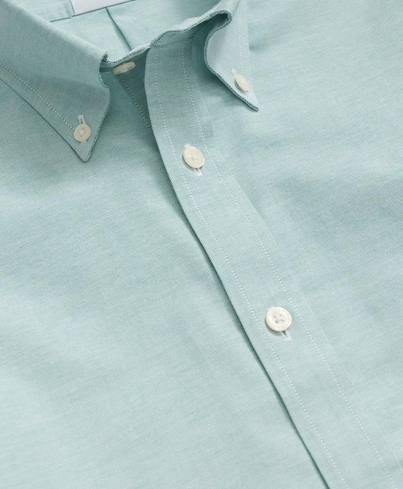 Brooks Brothers Stretch Cotton Non-Iron Oxford Polo Button Down Collar, Short-Sleeve Shirt