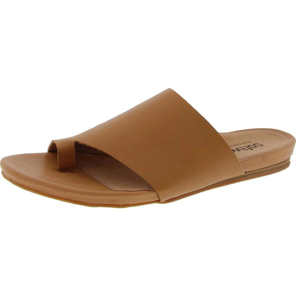 SoftWalk Corsica Womens Leather Flat Slide Sandals 1