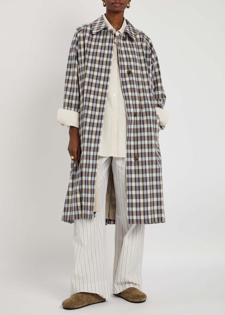 【Checked Pattern Wool Blend Coat Sサイズ 244031105_6332.jpg