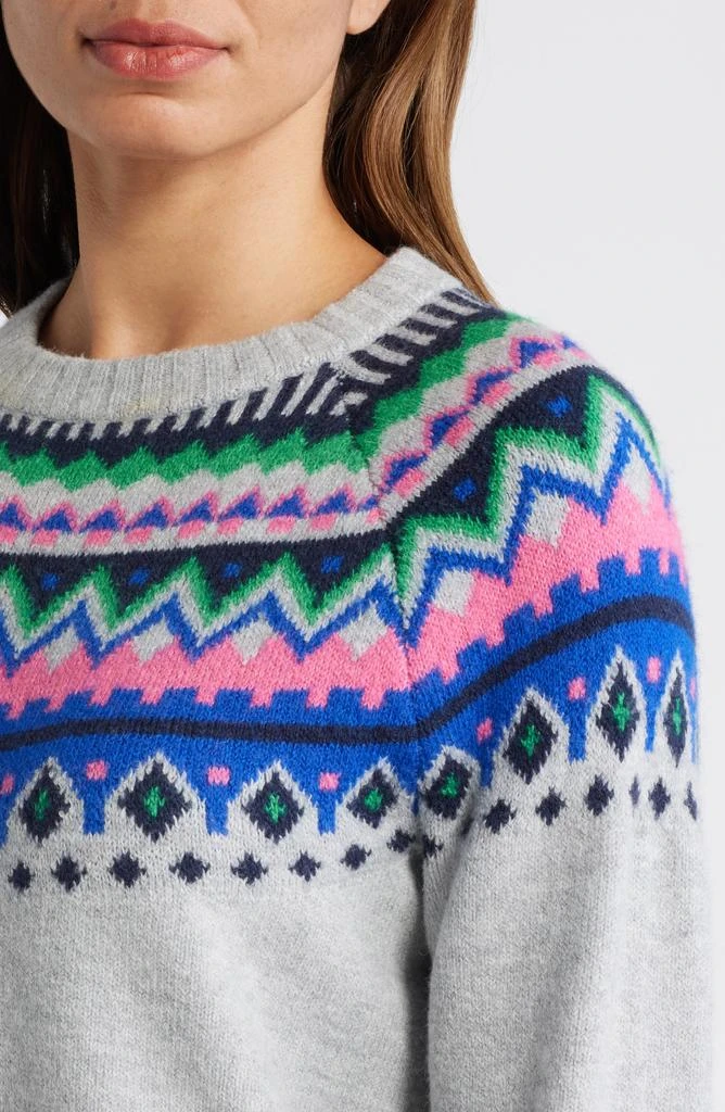Caslon Fair Isle Crewneck Pullover Sweater 9