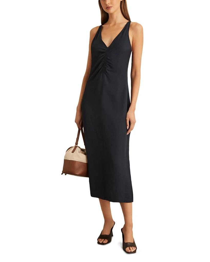 REISS Pari Ruched Midi Dress 1