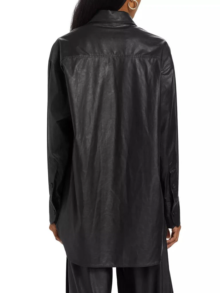 anOnlyChild Sunday Scaries Annotto Vegan Leather Shirt 5