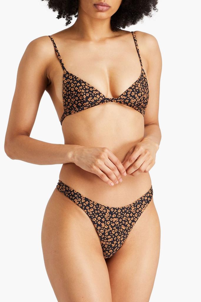 Matteau Petite Triangle floral-print bikini top