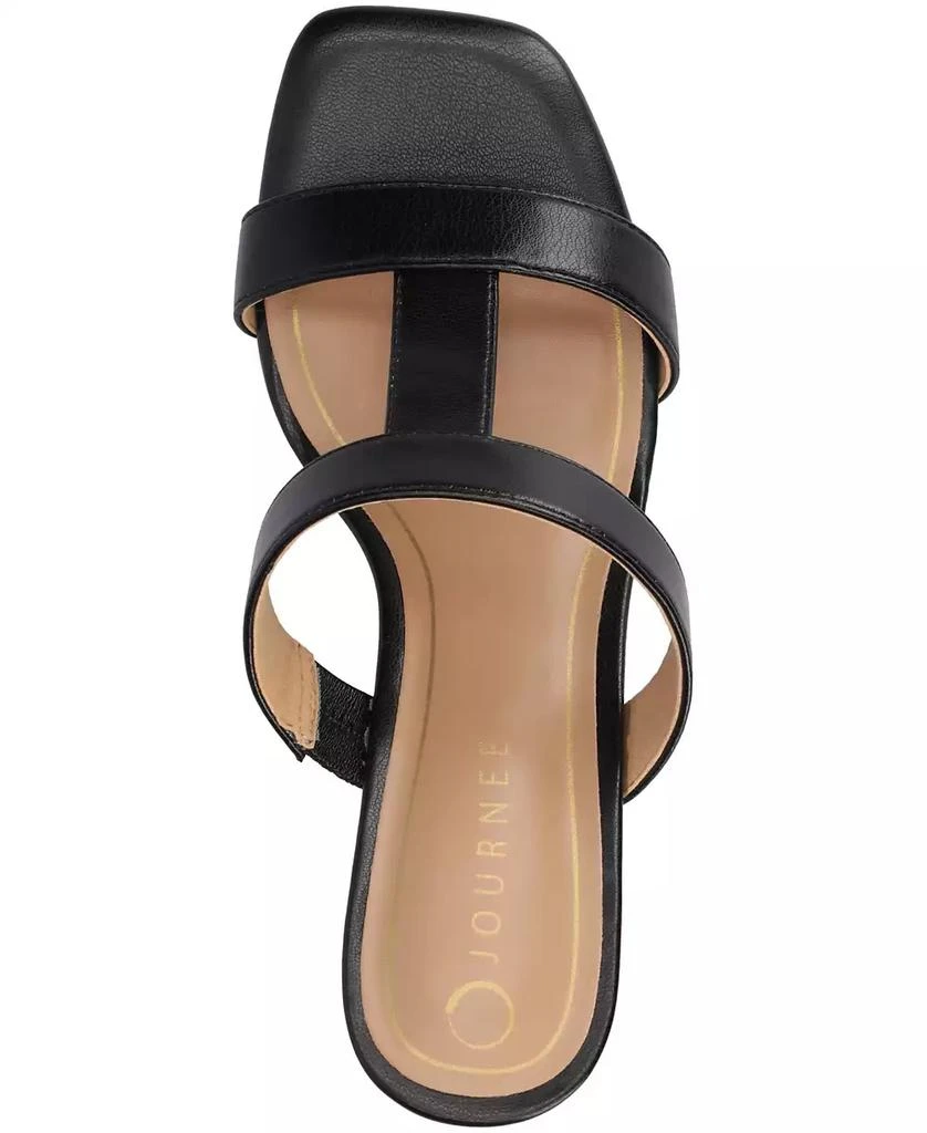 Journee Collection Women's Clodie T Strap Dress Wedge Sandals 4