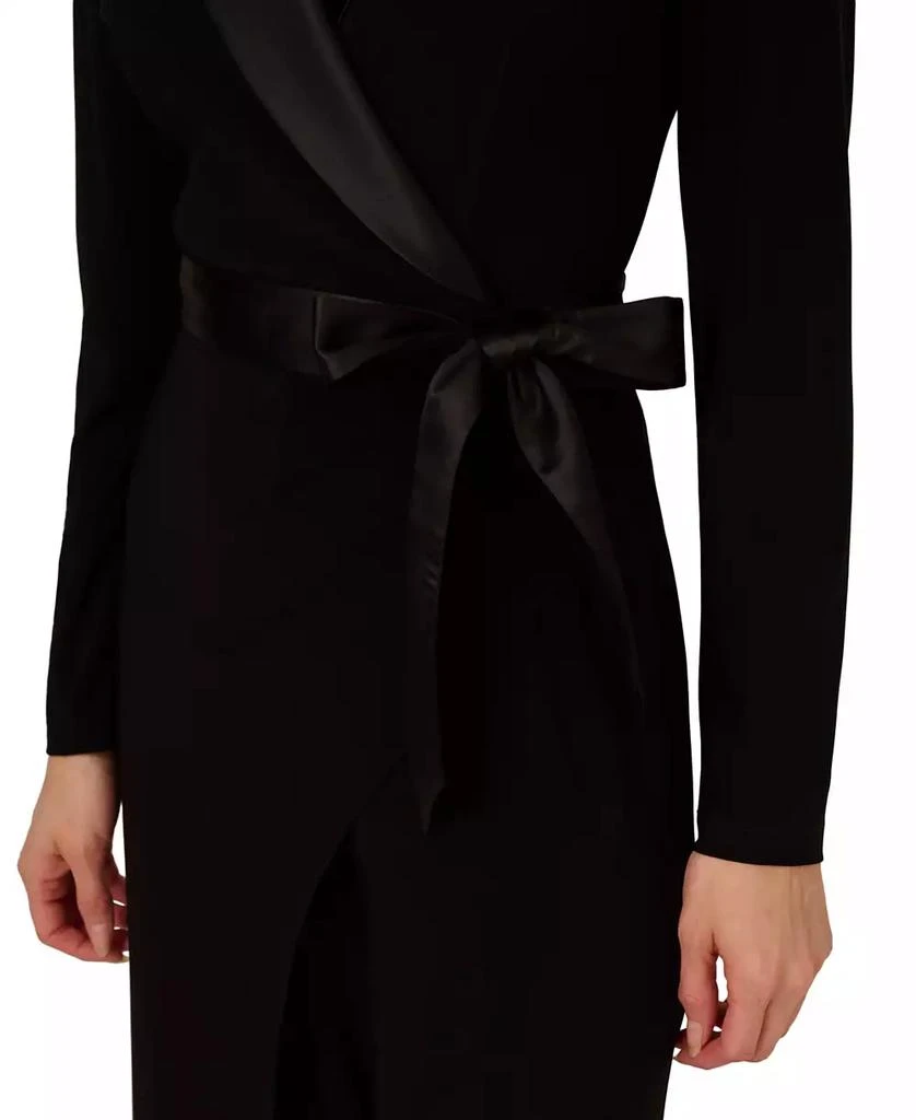 Adrianna Papell Women's Long-Sleeve Tuxedo Jumpsuit 3