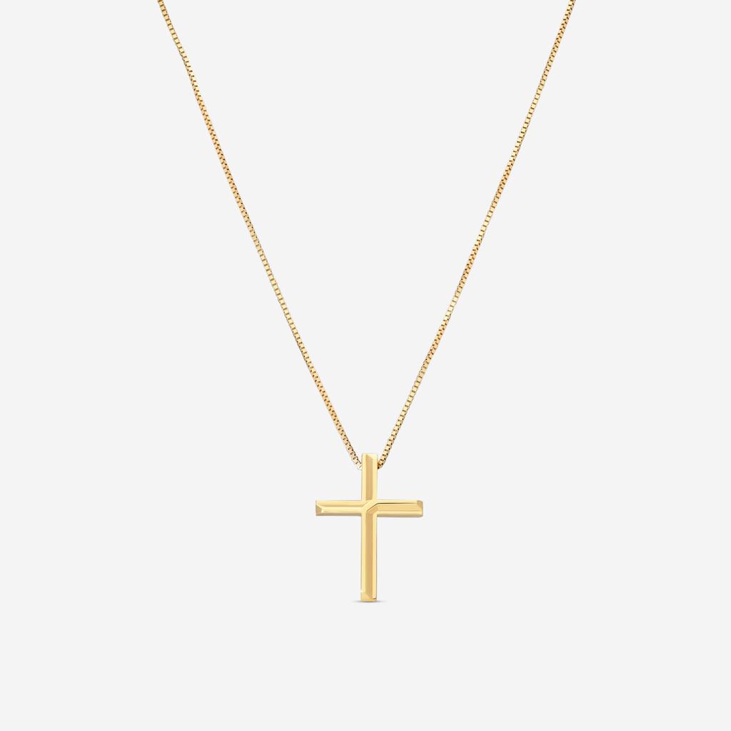 Gucci Gucci Link to Love 18K Yellow Gold Cross Pendant Necklace YBB75893700100U