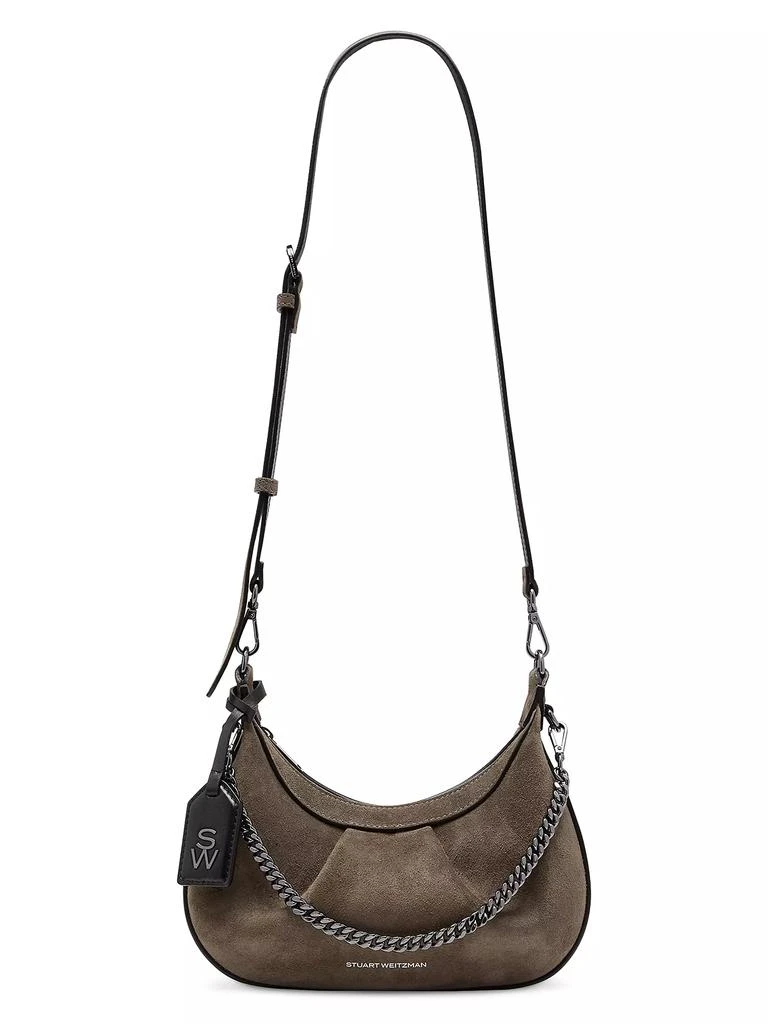 Stuart Weitzman Stellar Crescent Suede Crossbody Bag 1