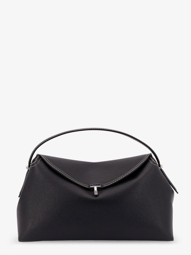 Totême T-Lock leather handbag with contrasting stitching