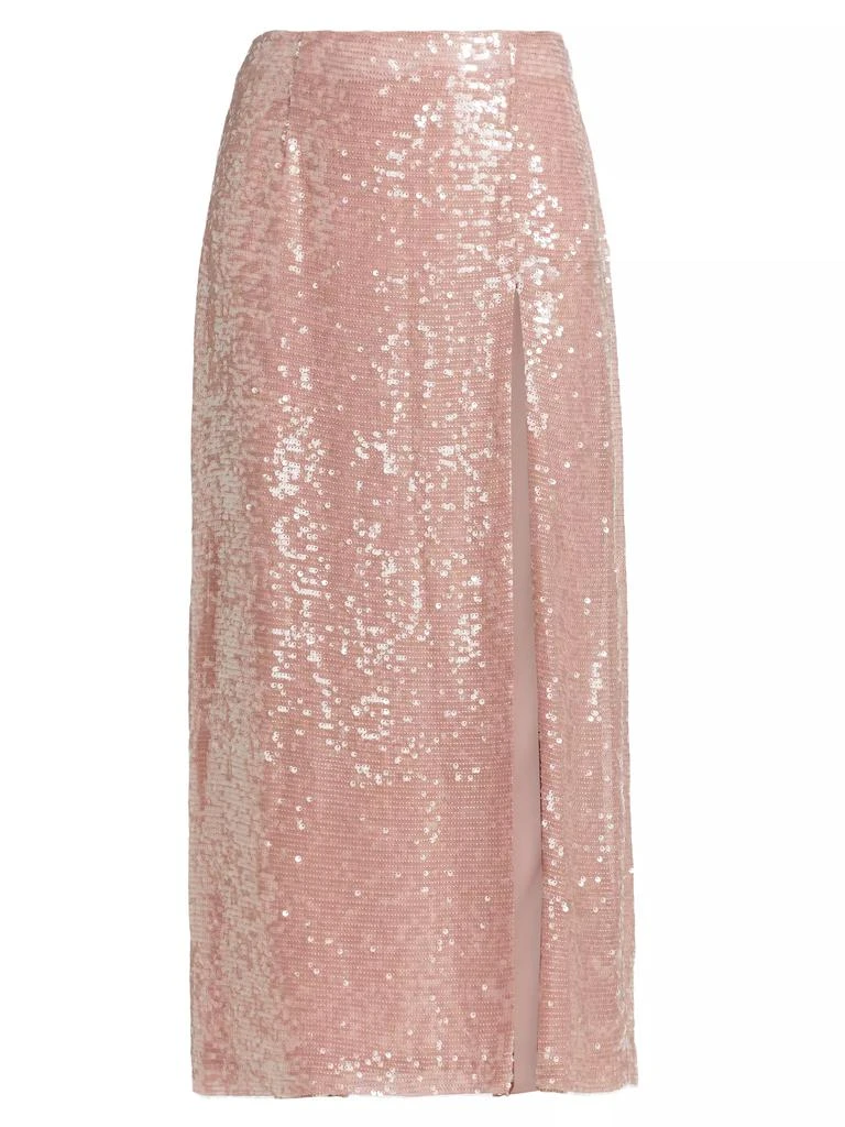 LAPOINTE Sequined High-Slit Maxi-Skirt 1