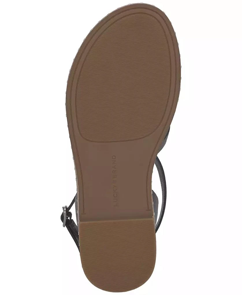 Lucky Brand Women's Kielly Strappy Whipstitch Flat Sandals 5
