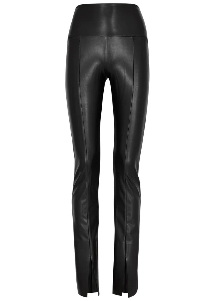 Norma Kamali Spat faux leather flared leggings 1