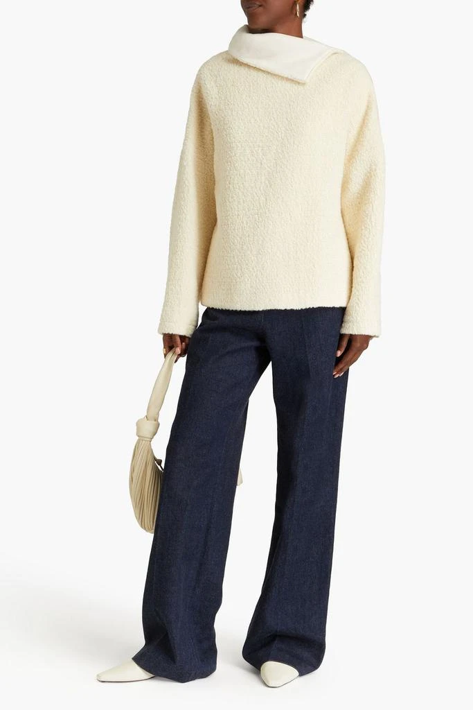 Le 17 Septembre Wool and cotton-blend bouclé turtleneck top 2