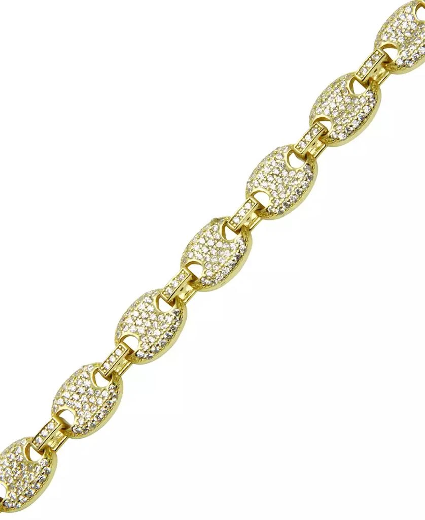 Macy
s Cubic Zirconia and Yellow IP Necklace (8mm) in Sterling Silver 3