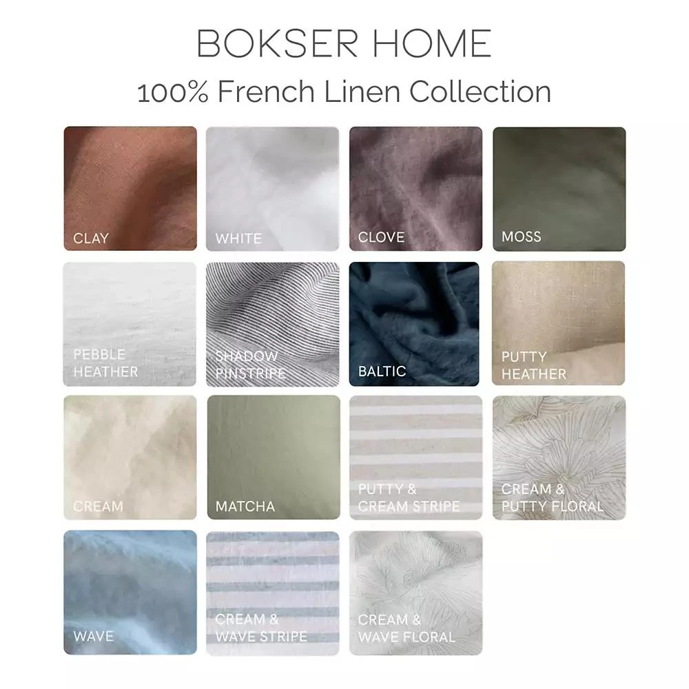 Bokser Home French Linen and Cotton Duvet 
Sham Set - 8