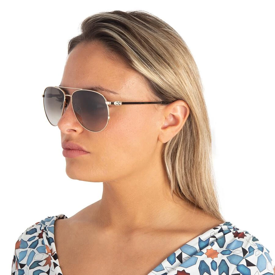 Salvatore Ferragamo Grey Gradient Pilot Sunglasses SF157S 717 60 2