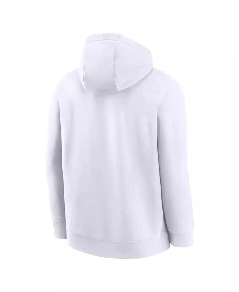 Jordan Men's White Michigan Wolverines Statement Wordmark Lockup Pullover Hoodie 2