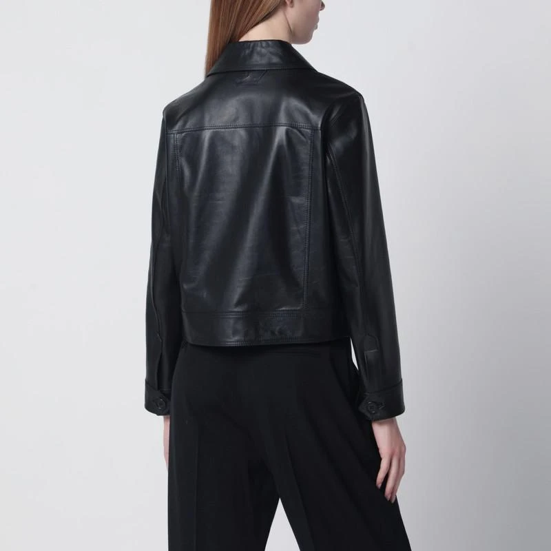 Salvatore Santoro Black cropped leather jacket 3