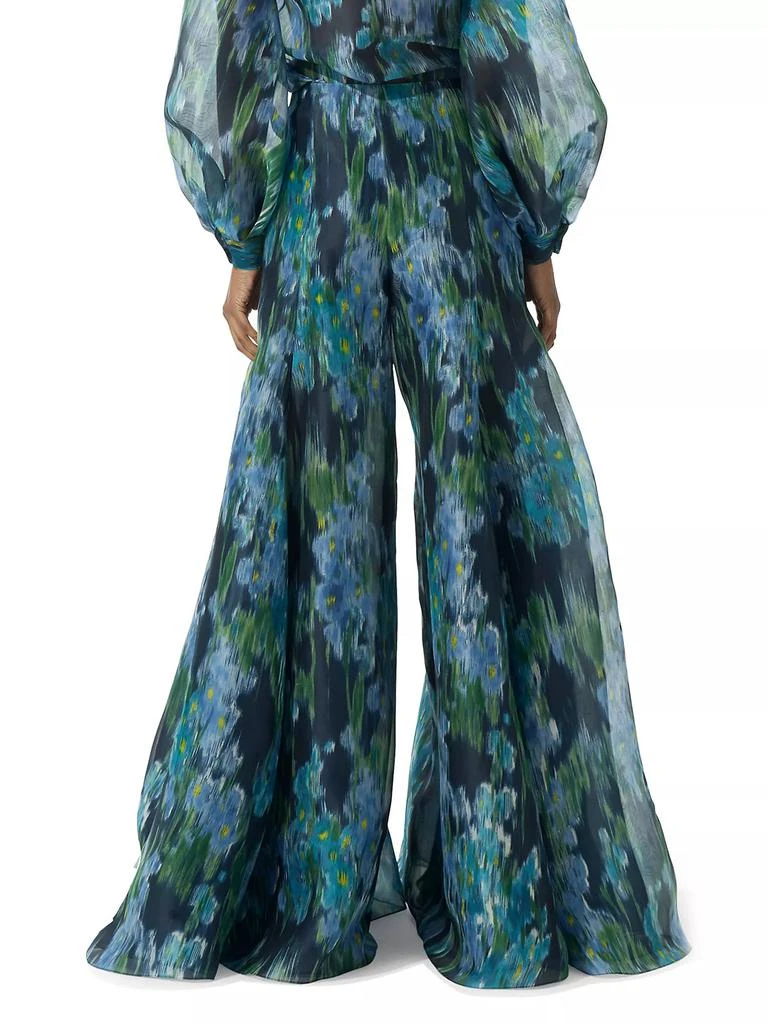 Carolina Herrera Floral Silk Palazzo Pants 4