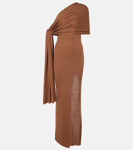 Aya Muse Hale one-shoulder silk-blend maxi dress 1