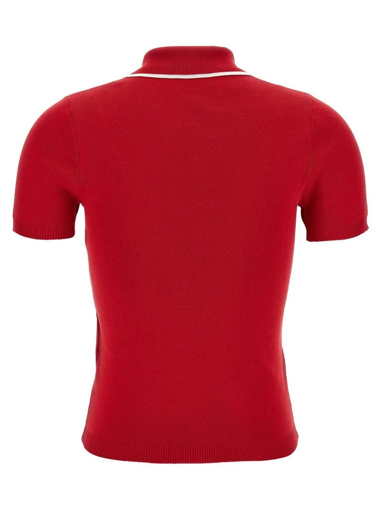 Valentino Valentino Cherry Embellished Short-Sleeved Polo Top 2