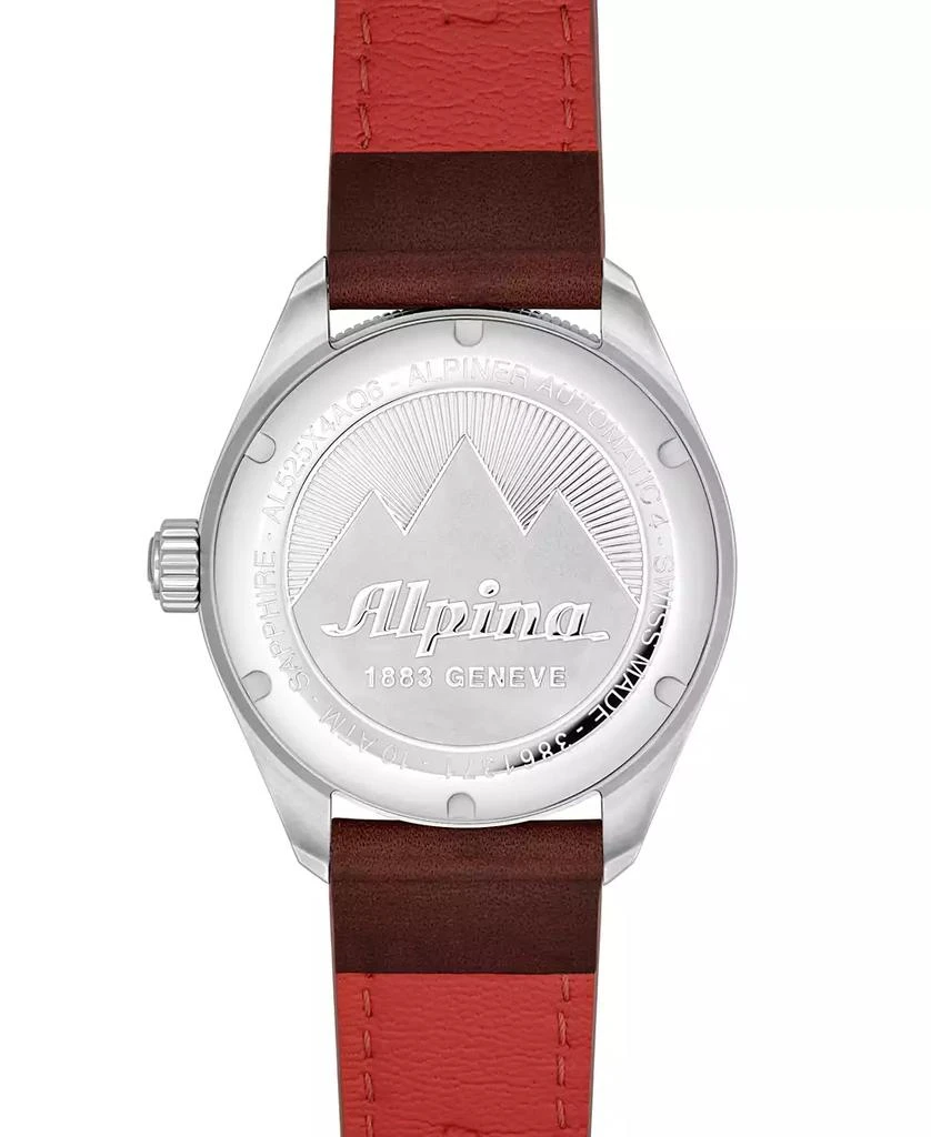 Alpina Men
s Swiss Automatic Alpiner 4 Brown Leather Strap Watch 40mm 3