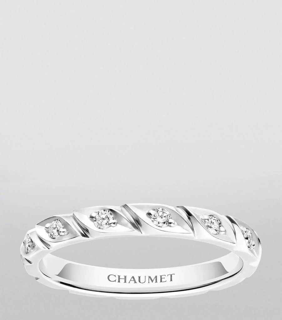 Chaumet Platinum and Diamond Torsade de Chaumet Wedding Band 2