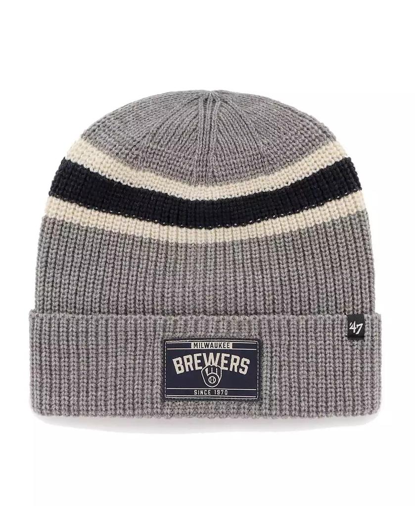 47 Brand Men's Graphite Milwaukee Brewers Penobscot Cuffed Knit Hat