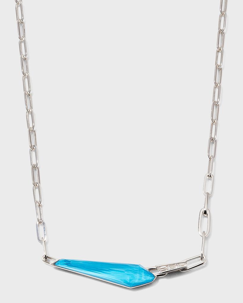 Stephen Webster Slimline Shard Linked Choker with Turquoise Clear Quartz