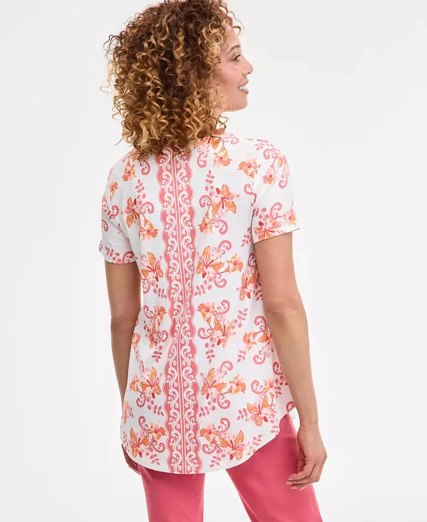 JM Collection Women
s Printed Scoop-Neck Short Sleeve Top, Exclusively at Macy
s 2