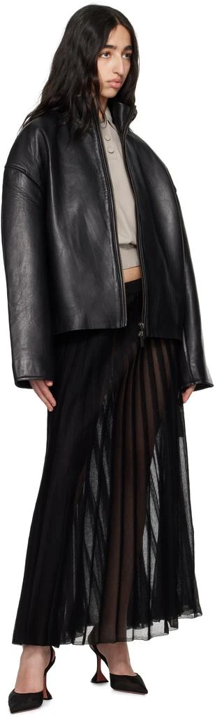 REMAIN Black Bonded Leather Jacket 4