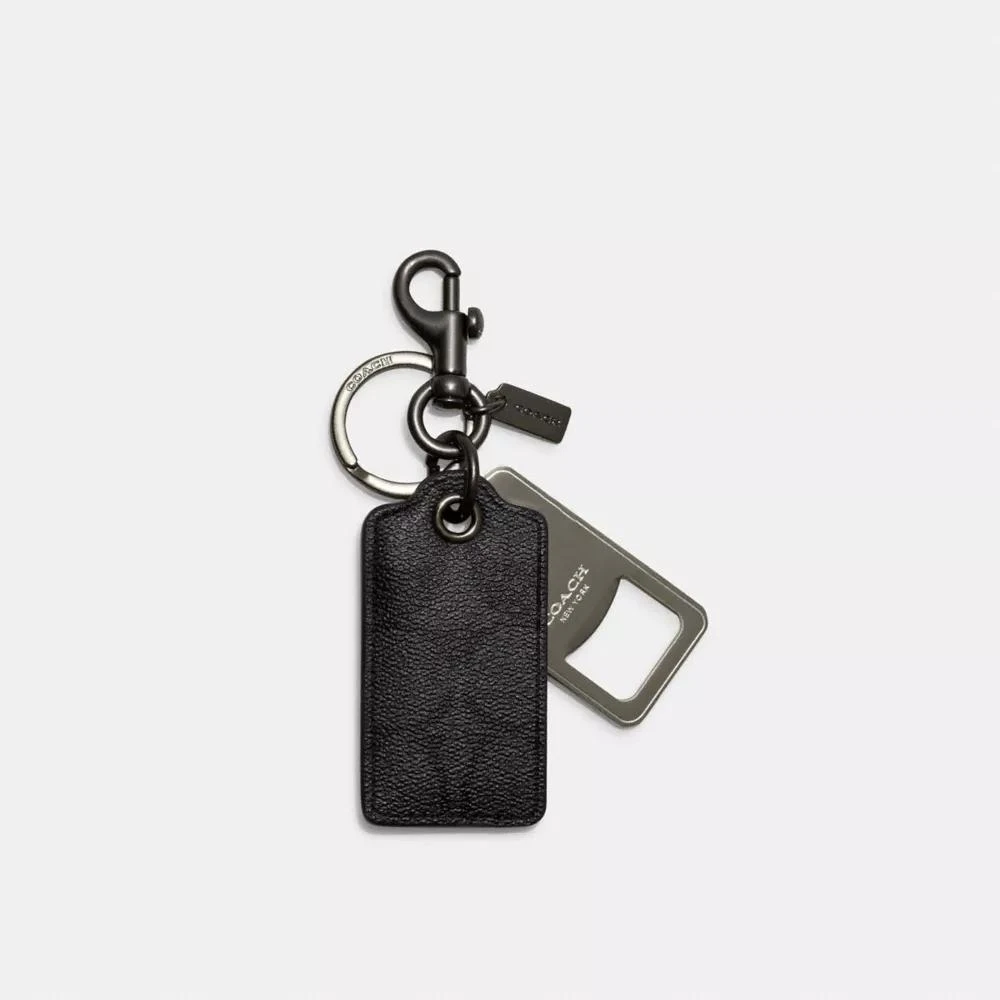 Coach Bottle Opener Key Fob In Signature Canvas 1