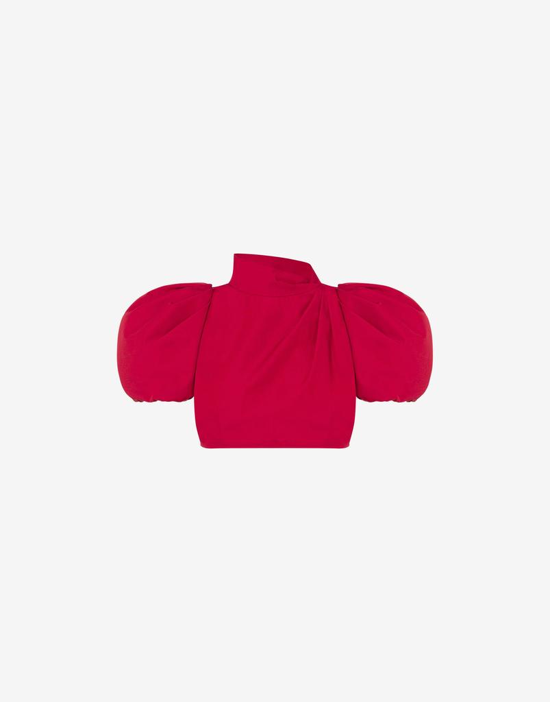 Moschino Cropped Shirt With Balloon Sleeves