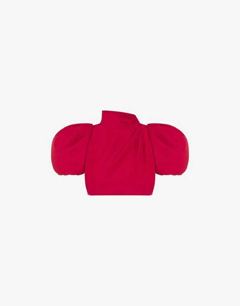 Moschino Cropped Shirt With Balloon Sleeves 1