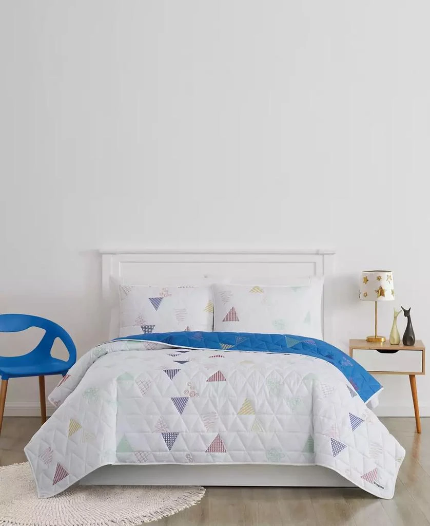 Crayola Triangle Embroidered 2 Piece Quilt Set 1