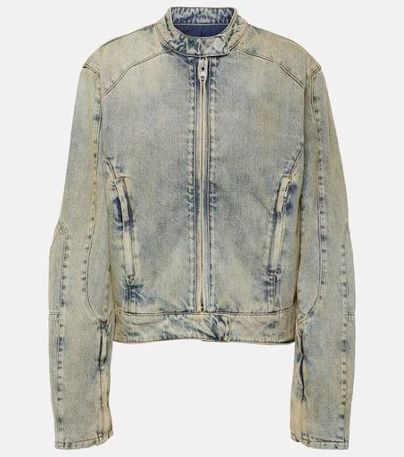 Entire Studios Moto cropped denim jacket - Coats - BeyondStyle
