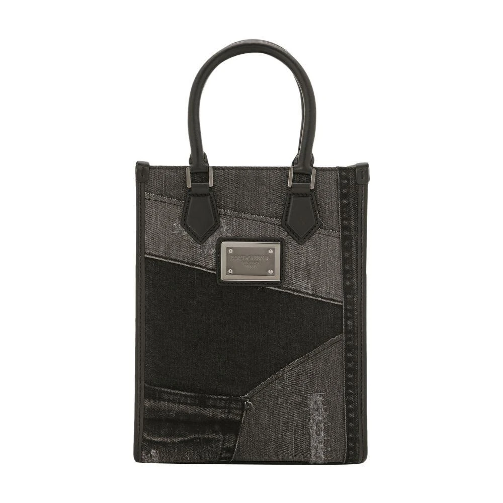 Dolce & Gabbana Small Denim Patchwork Tote Bag 7