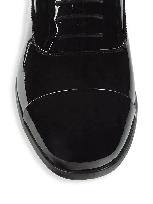 Saks Fifth Avenue Milano Cap Toe Patent Leather Oxfords 5
