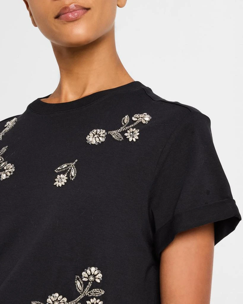 Cinq a Sept Bree Short-Sleeve Rhinestone Vine Tee 5