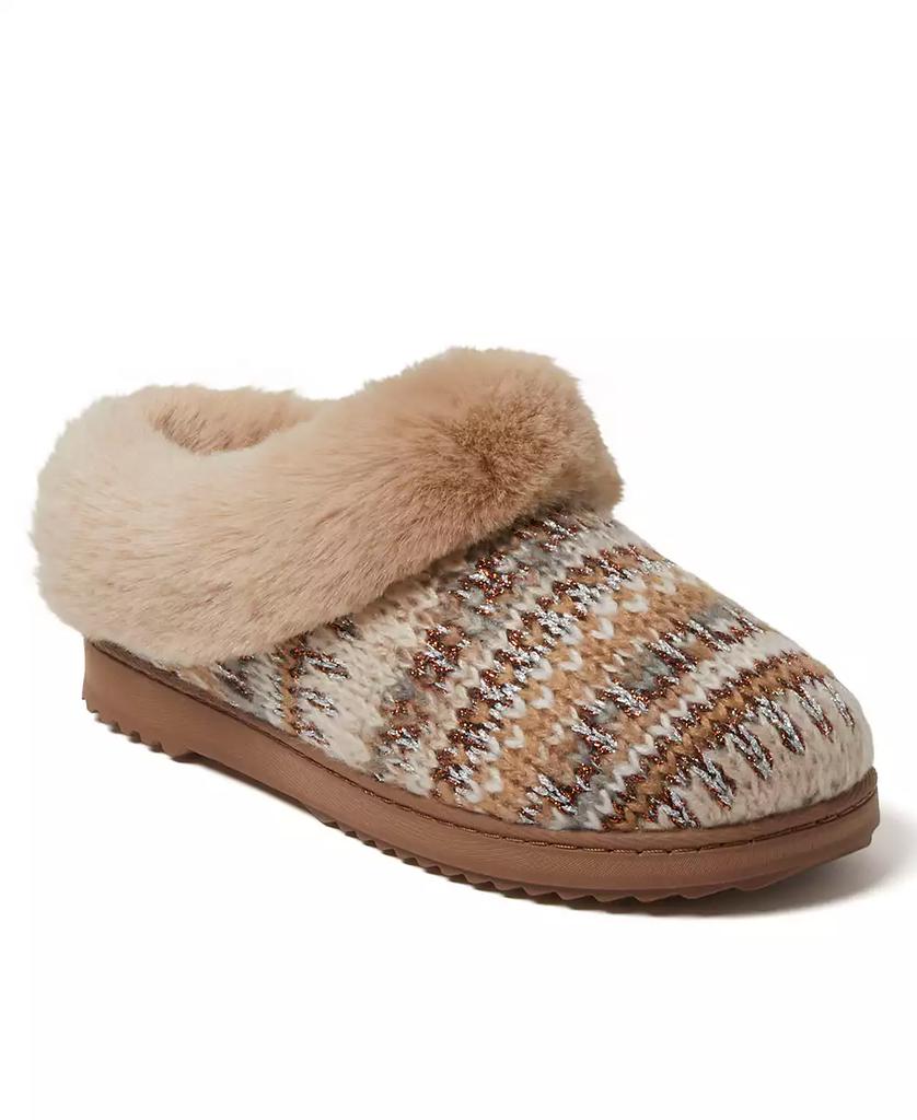 Dear Foams Women's Hannah Festive Knit Clog Slippers