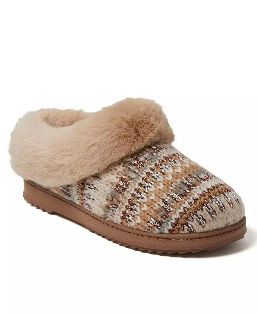 Dear Foams Women's Hannah Festive Knit Clog Slippers 1