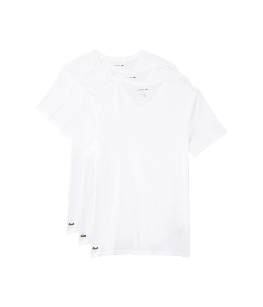 Lacoste 100% Cotton Slim Fit V-neck T-shirt 3-pack 1